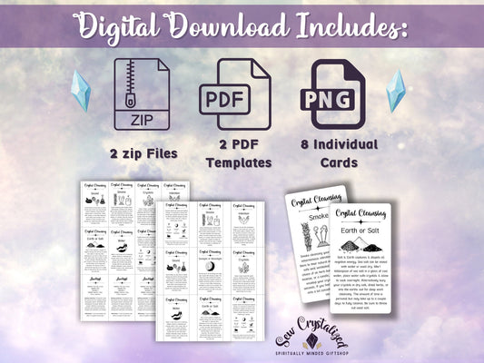 Printable Crystal Cleansing Card Descriptions