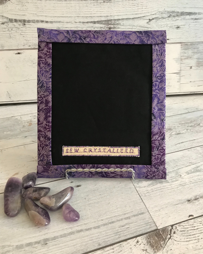 Amethyst Crystal Applique & Thread Painted