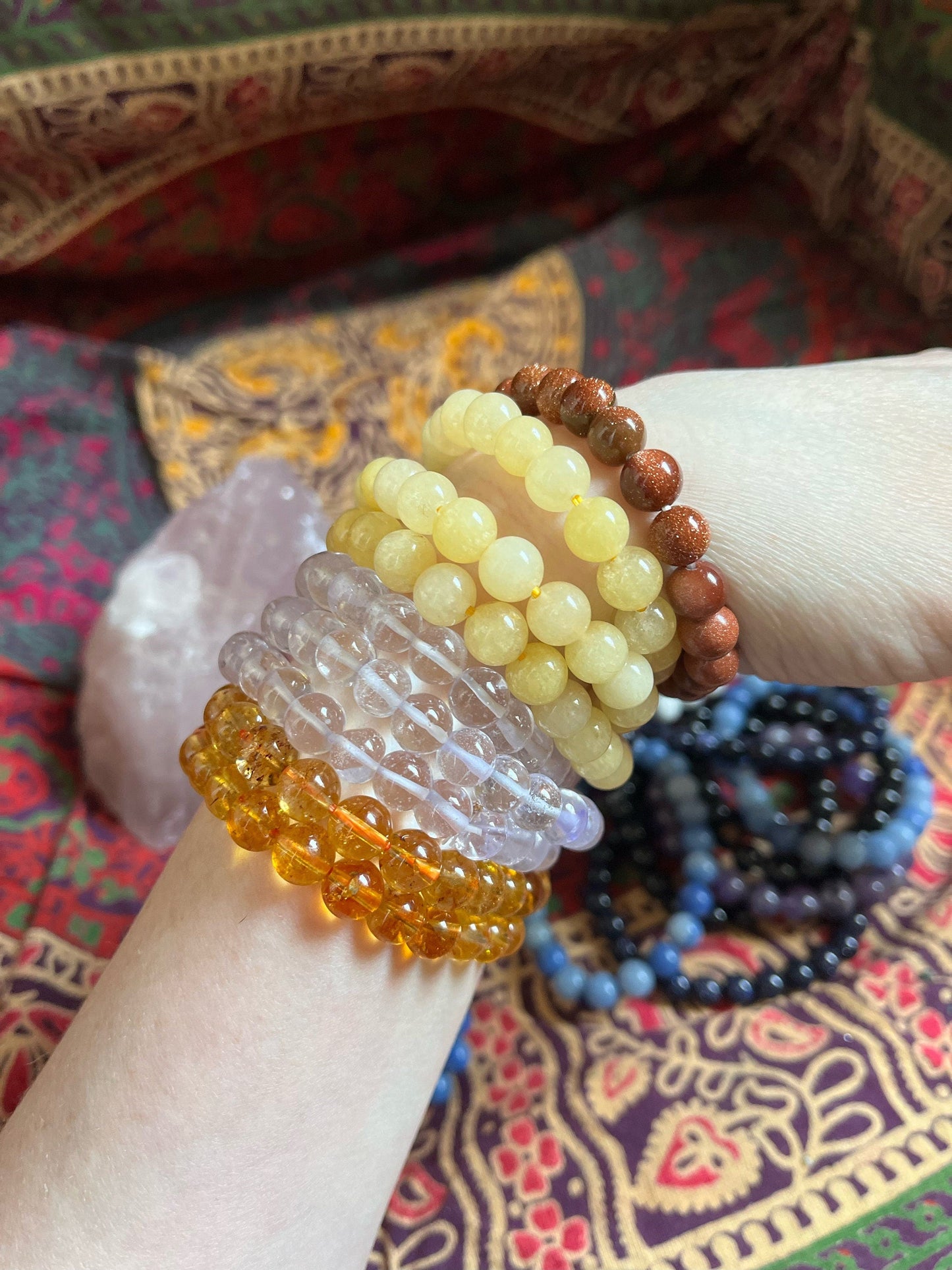 Mystery Natural Gemstone Beaded Bracelet