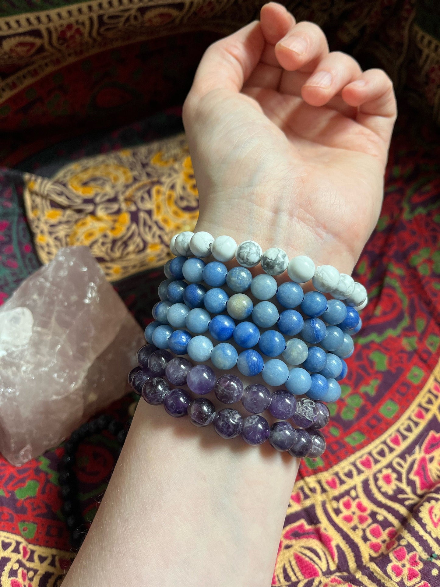 Mystery Natural Gemstone Beaded Bracelet