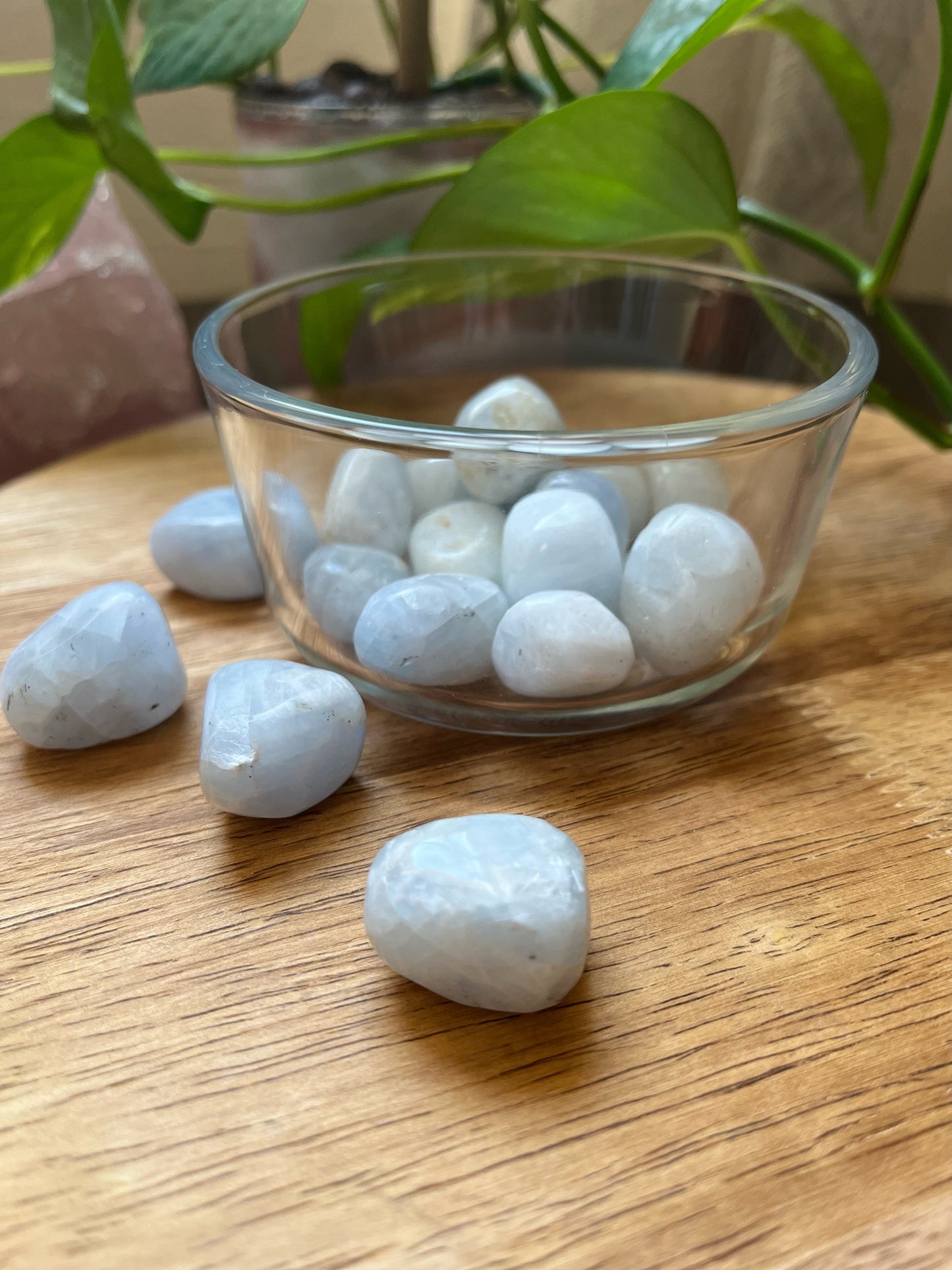 Blue Calcite Tumbles