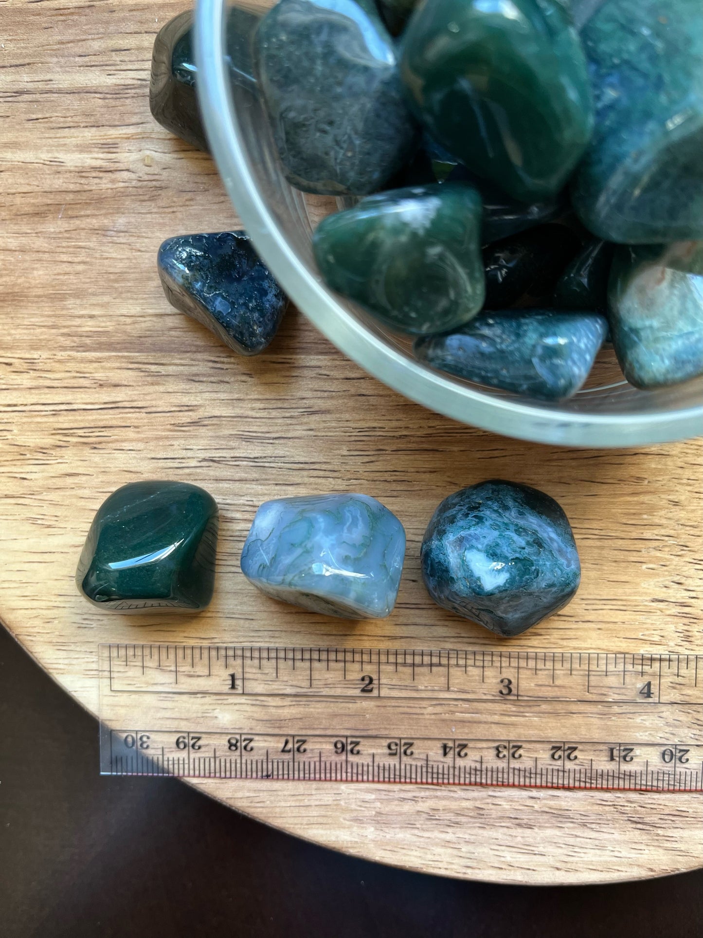 Green Moss Agate Tumbles