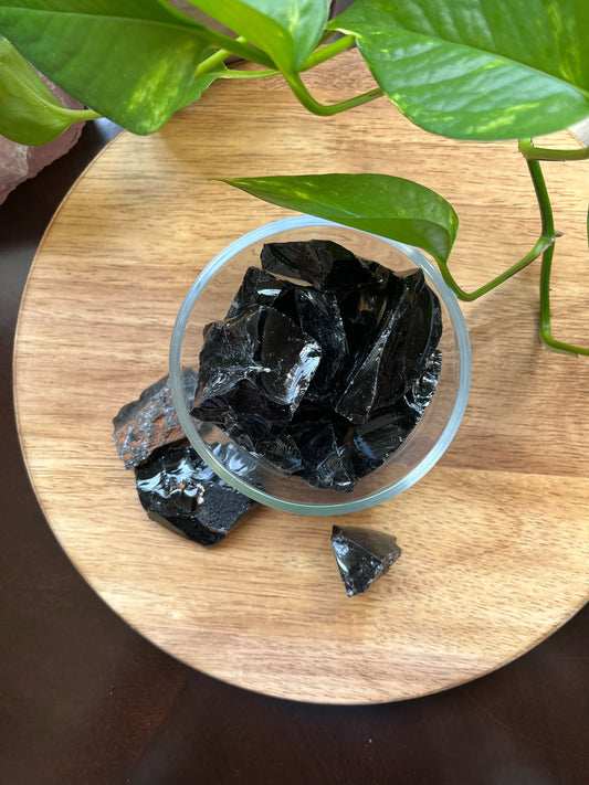 Rough Black Obsidian Chunks