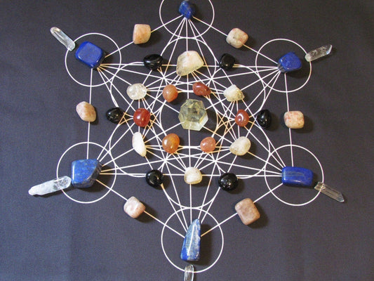 Metatron's Cube, Sacred Geometry, Healing Crystal Grid Mat