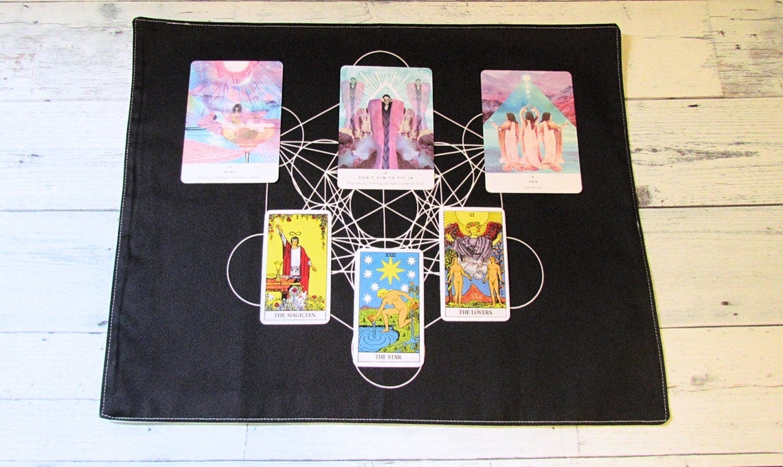 Metatron's Cube, Sacred Geometry, Healing Crystal Grid Mat