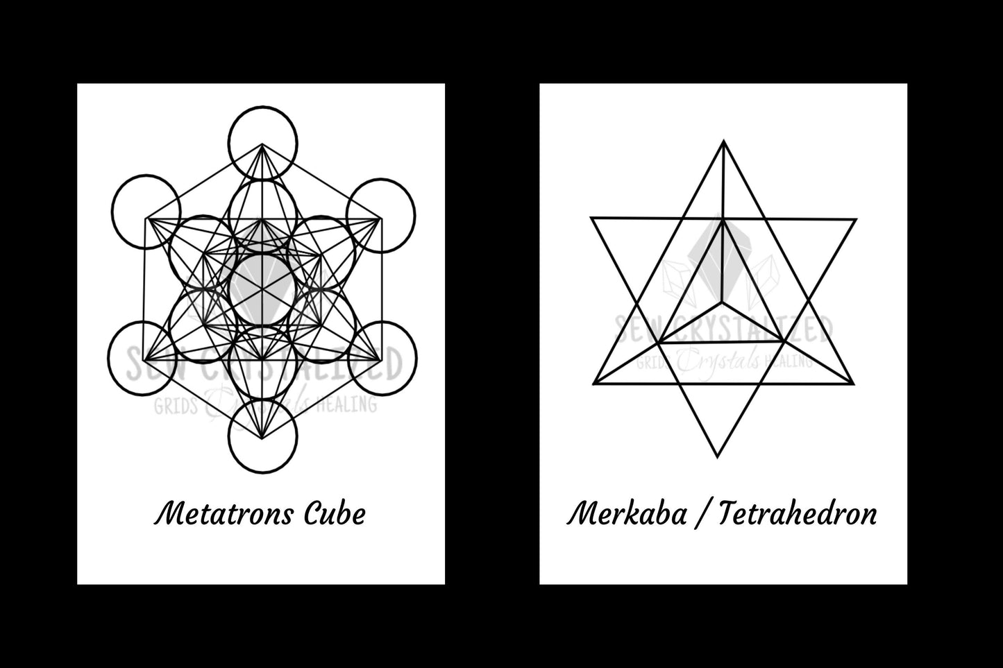 12 Printable Sacred Geometry Crystal Grids.