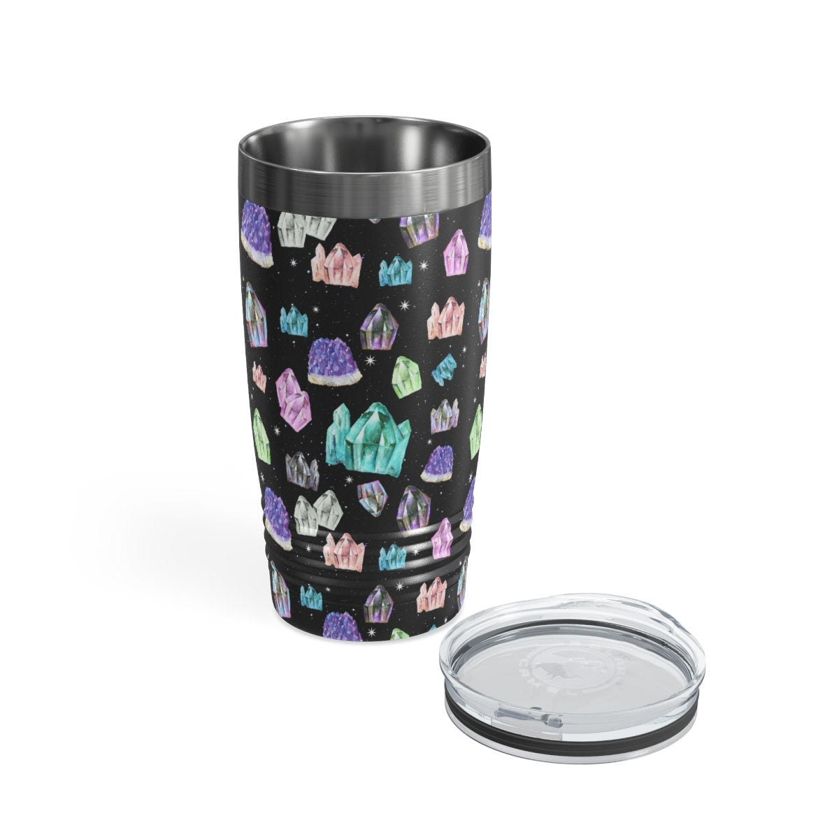 Crystal Ringneck Tumbler, 20oz Cosmic Crystal Coffee or Tea Travel Cup