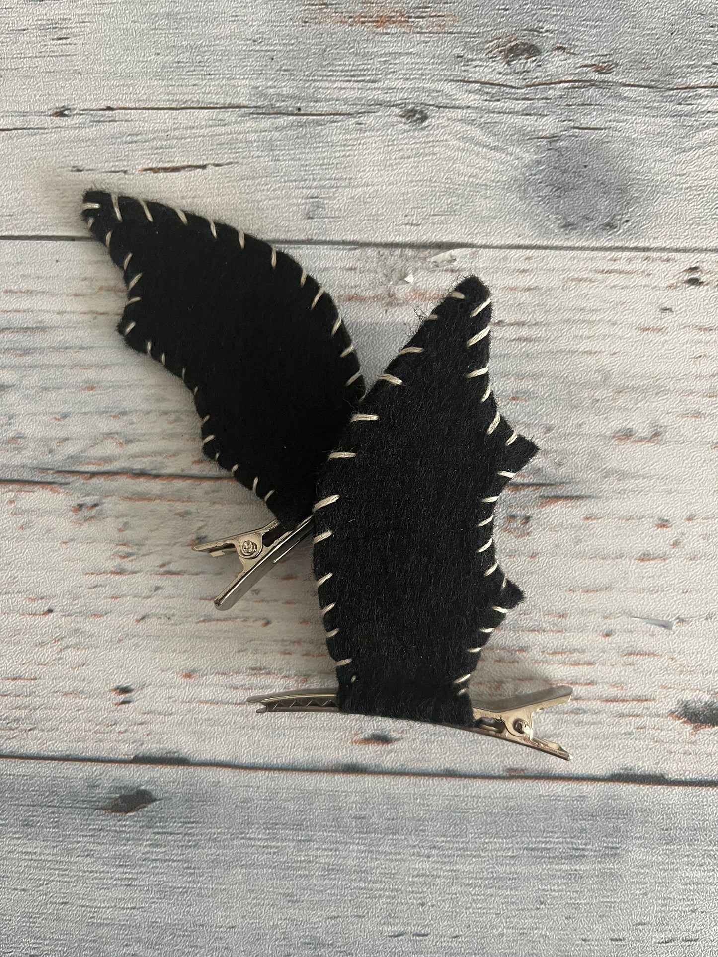 Bat wing hair clips