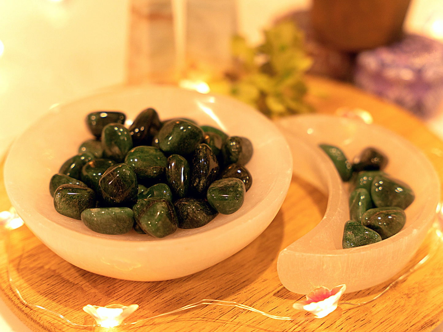 Green Aventurine Tumbled Crystals, Heart Chakra Healing Crystals, Abundance Stones, Crystals for Success, Aries & Leo Zodiac Crystals
