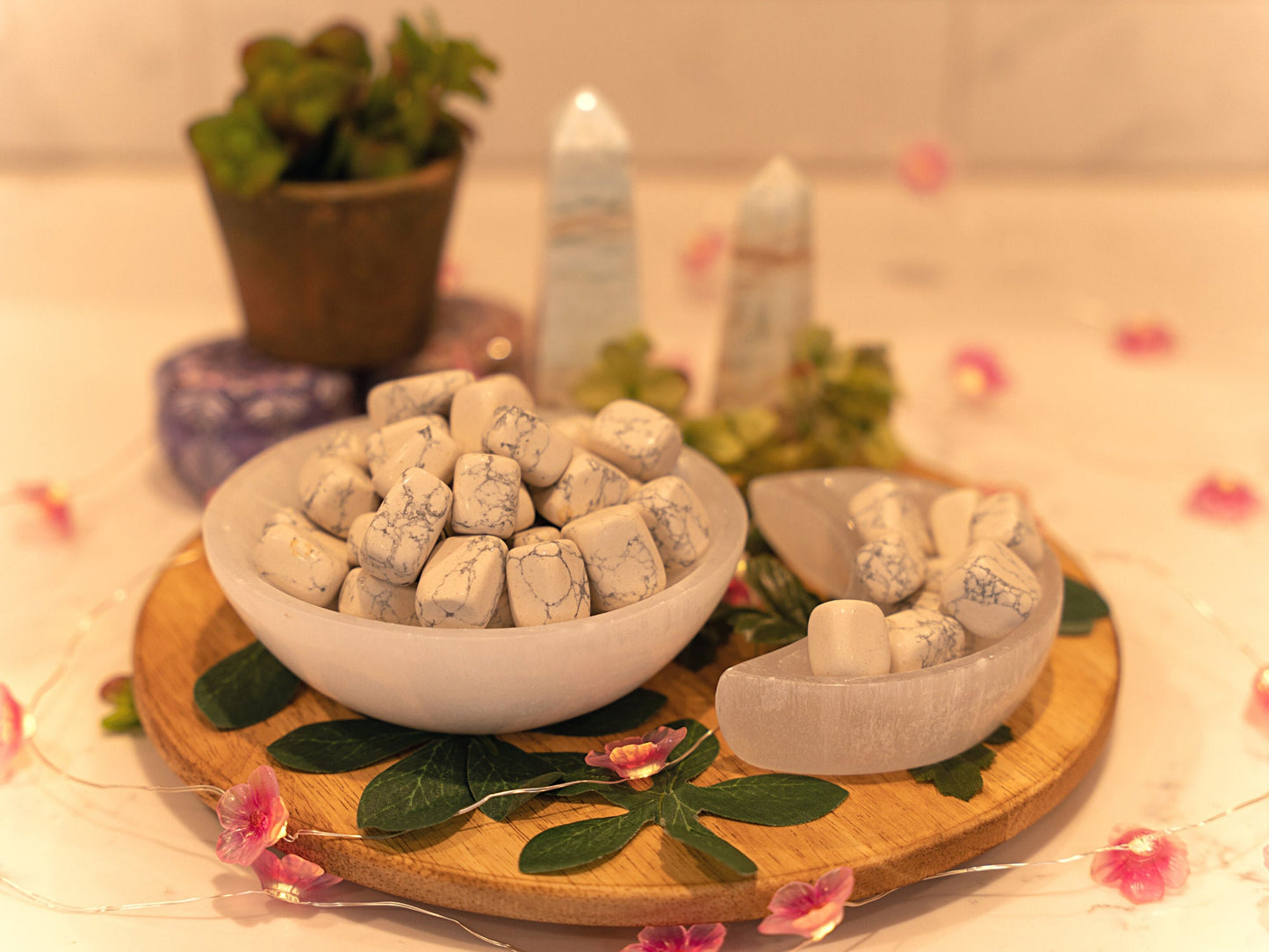 White Howlite Tumbled Crystals