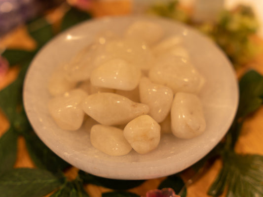 Sulfur Quartz Tumbled Crystal Stones