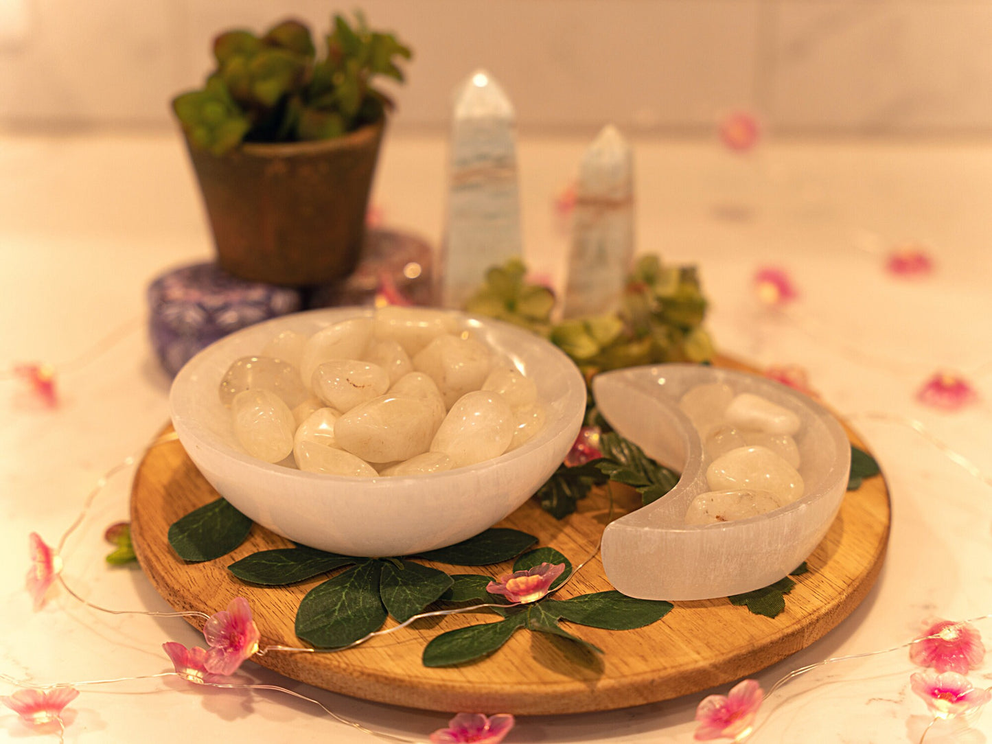 Sulfur Quartz Tumbled Crystal Stones