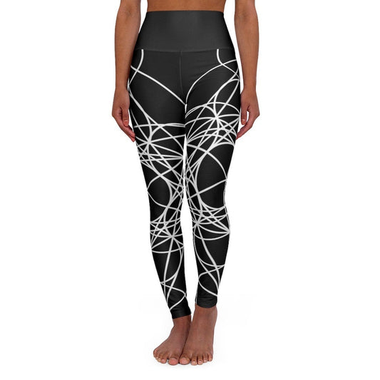 High Waisted, Sacred Geometry, Metatrons Cube, Abstract, Yoga Leggings