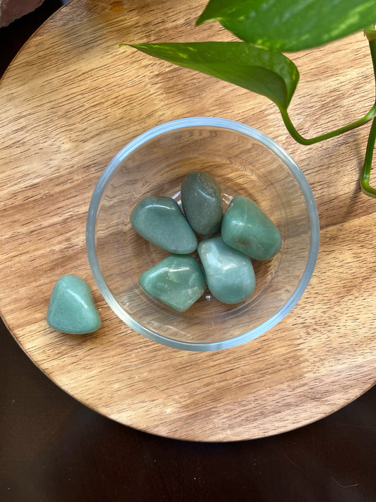 Green Quartz Crystal Tumbles