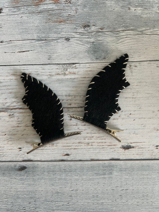 Bat wing hair clips