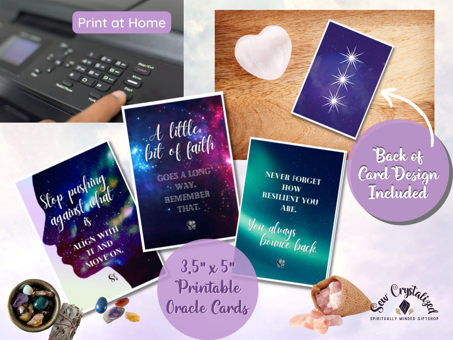 42 Inspirational Cosmic Messages Download Printable Deck